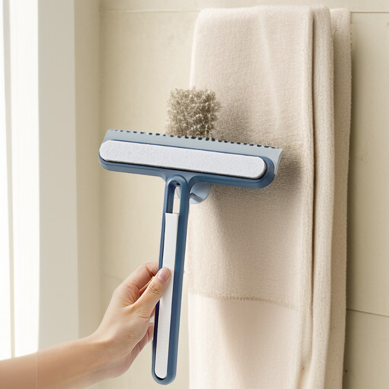 Multi-purpose cleaning brush for wet and dry surfaces
