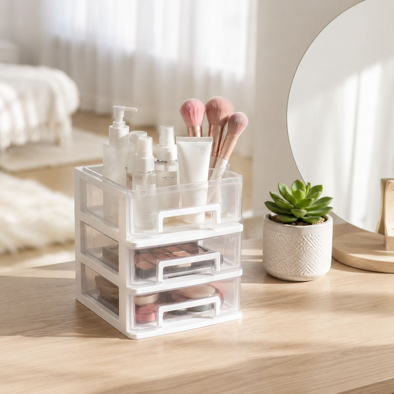 Transparent Desktop Storage Box