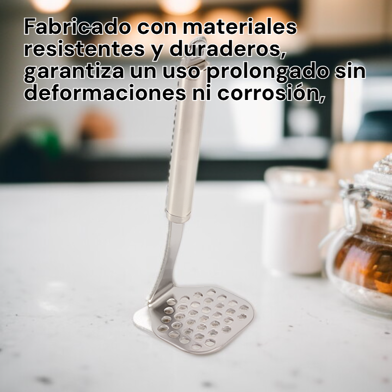 Machacador de patatas grande de acero inoxidable