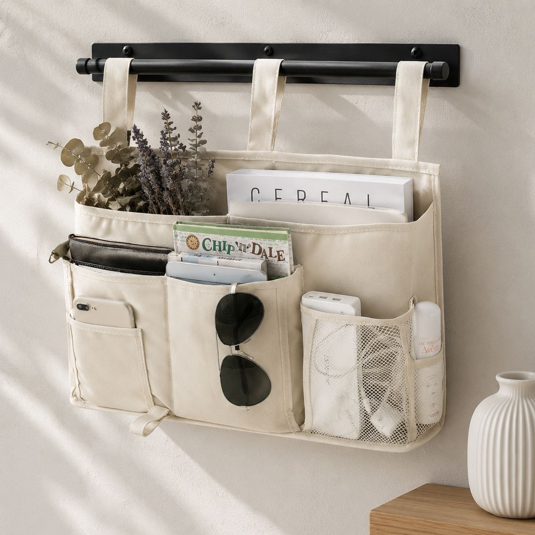 Dormitory storage hanging bags, wall-mounted hanging baskets