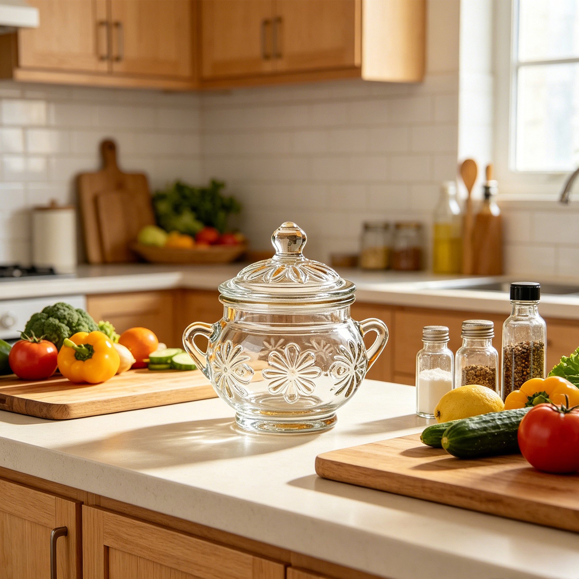 Glass-ceramic seasoning jar