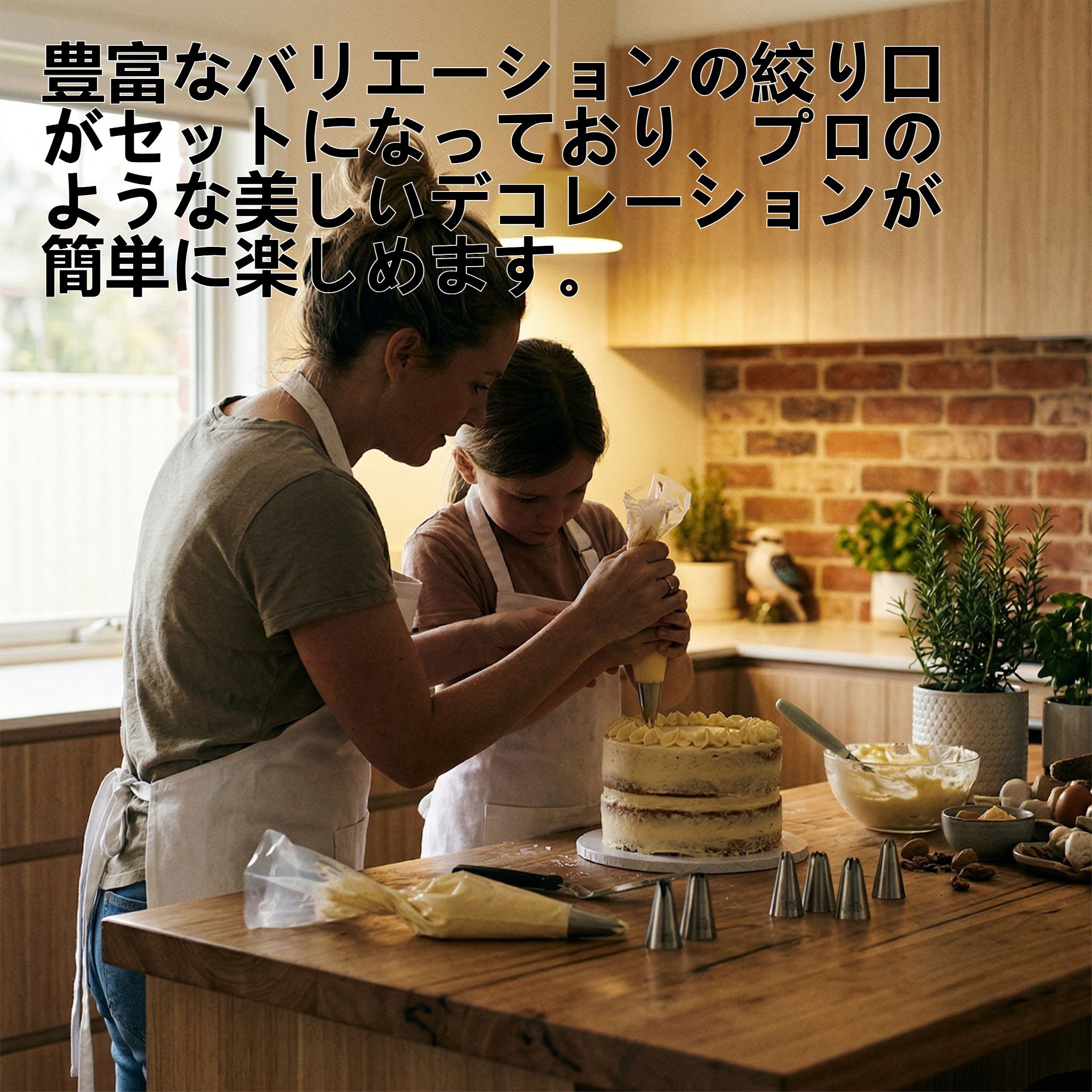 ステンレス製クリーム絞り口セット