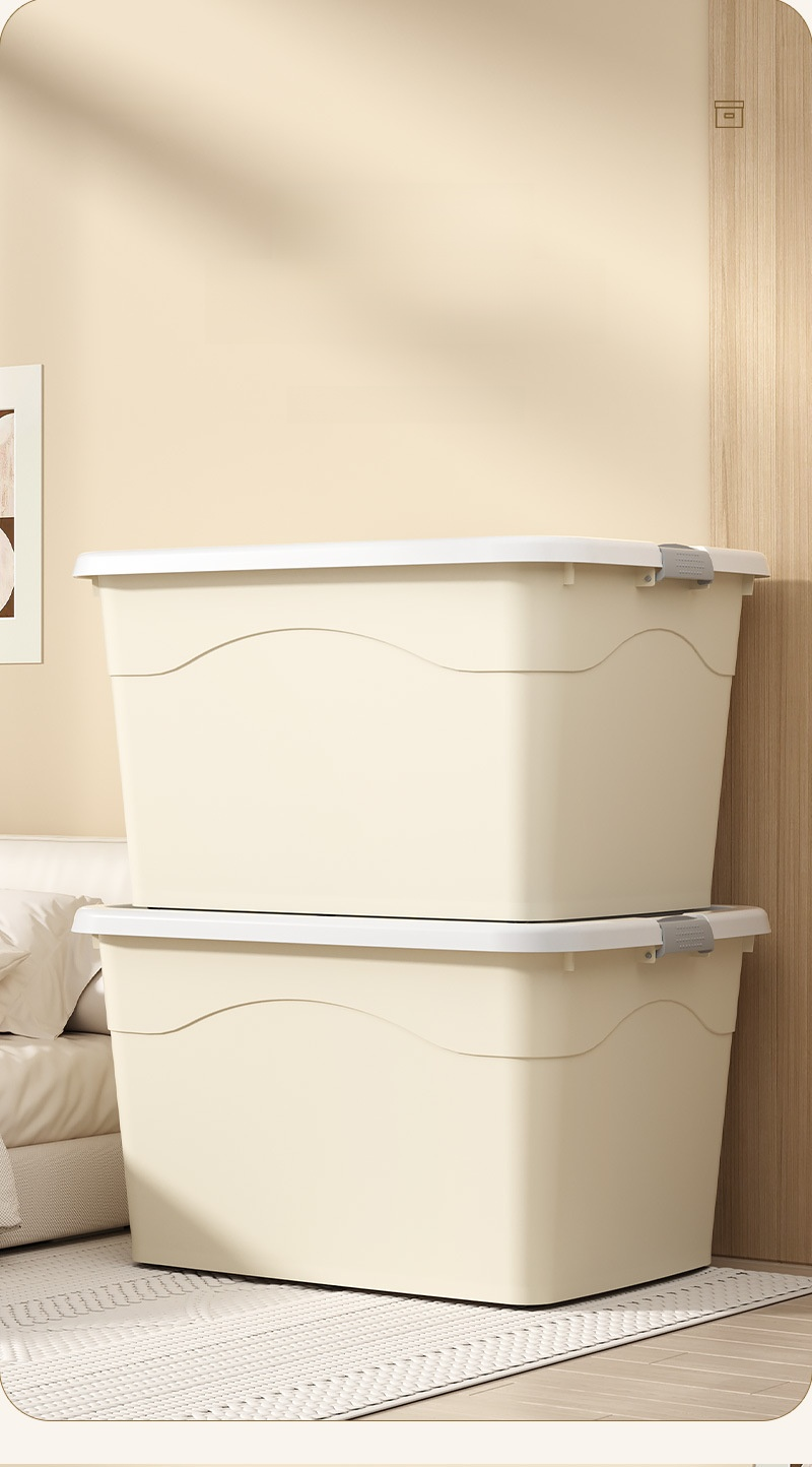 Grand coffre de rangement plastique pour garage et cave