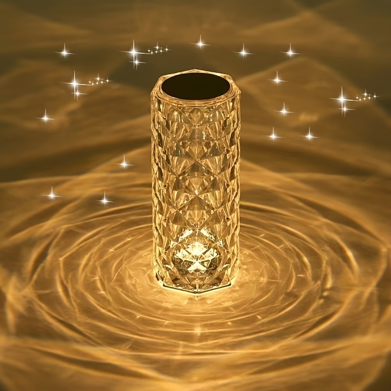 Three-color crystal night light