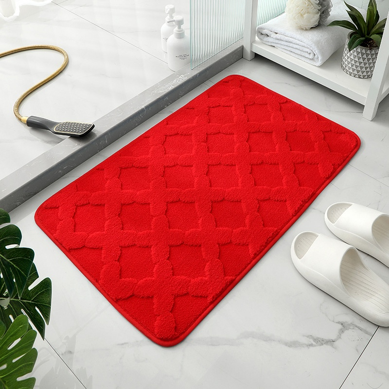 Imitation Cashmere Non-Slip Doorway and Bathroom Floor Mat