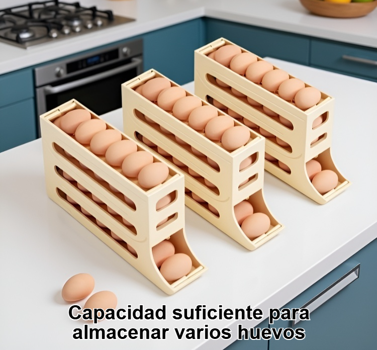 Organizador de huevos compacto para refrigerador