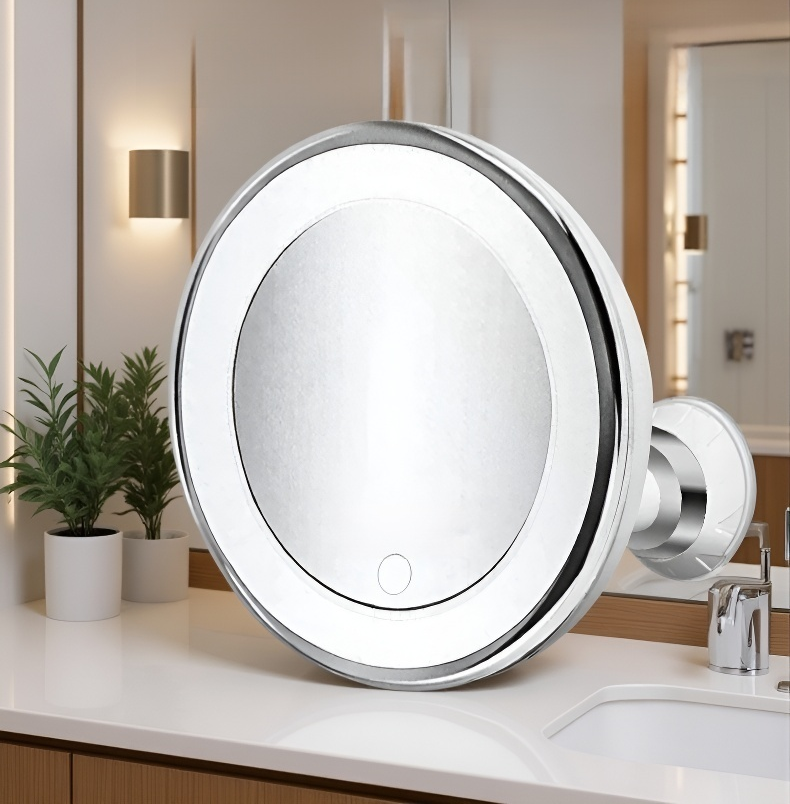 대형 욕실 거울 설치 모습