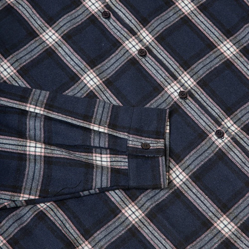 女性用カジュアルチェック柄フランネルシャツ