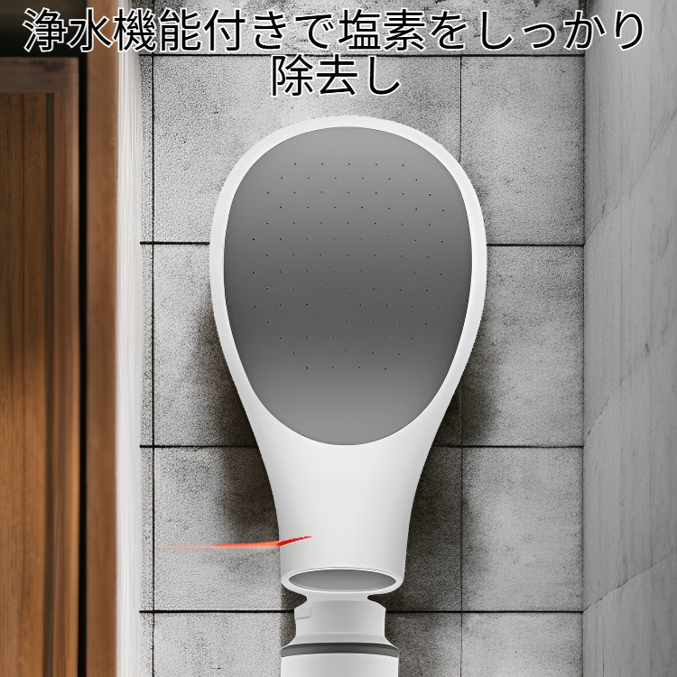 分解洗浄可能な浄水塩素除去広角シャワーヘッドセット