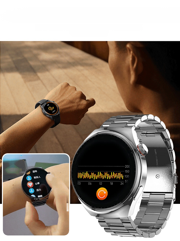 นาฬิกาสายเหล็ก Watch4 Pro วัดระดับน้ำตาลในเลือดได้