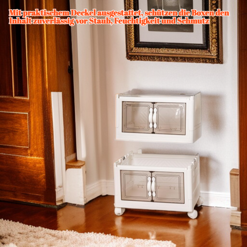 Weiße Kunststoff-Boxen