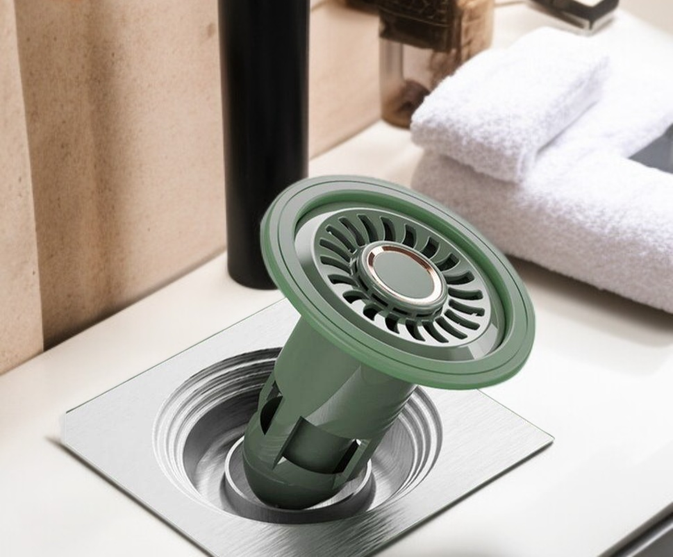 현대적인 디자인의 욕실 배수구 제품 사진