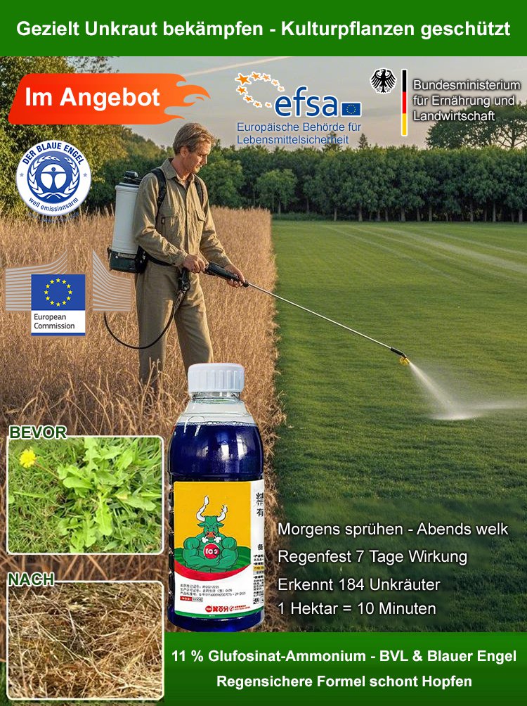 【Hochkonzentriertes Herbizid】8x schneller, wurzeltief vernichten, 100% biologisch abbaubar