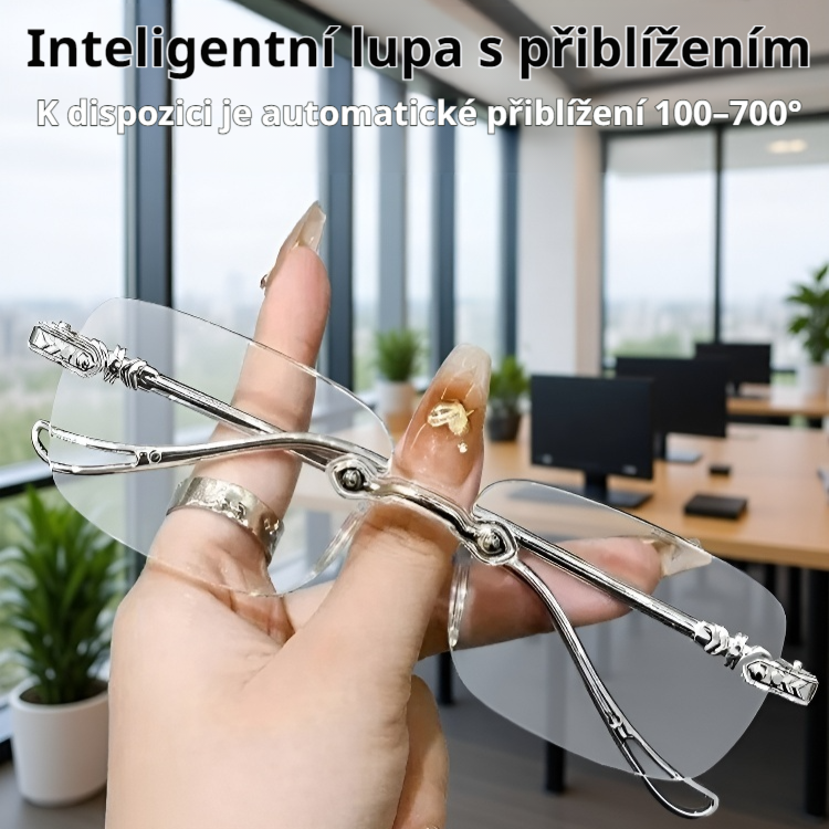 HD brýle pro seniory s ochranou očí a nastavitelným zoomem