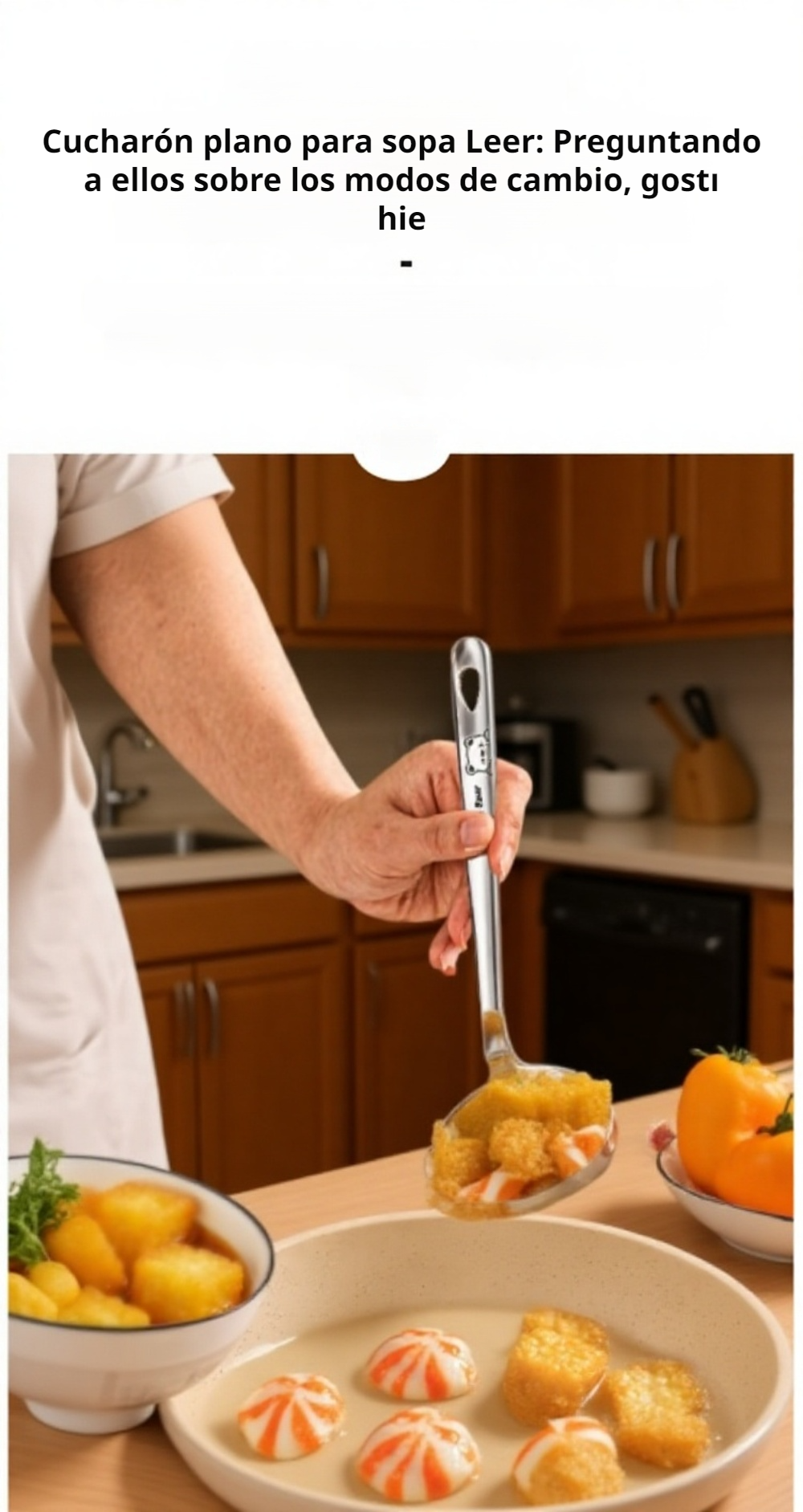 Cucharón duradero de acero inoxidable para uso diario