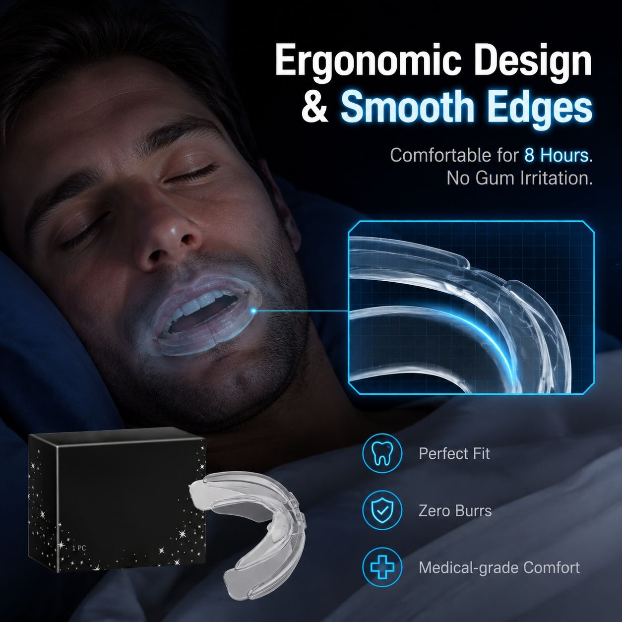 Anti-Snoring Sleep Aid Mouthguard for Nighttime Use
