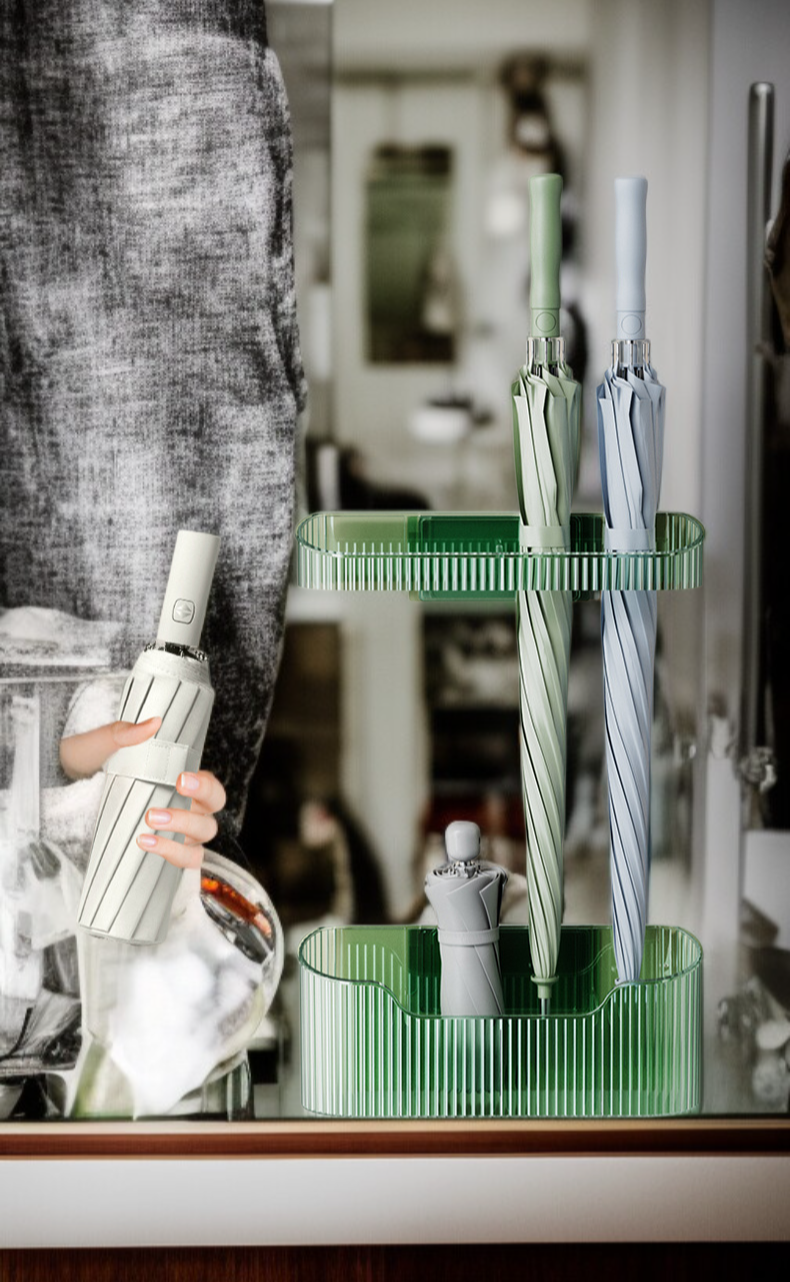 Solución de almacenamiento para paraguas en el hogar