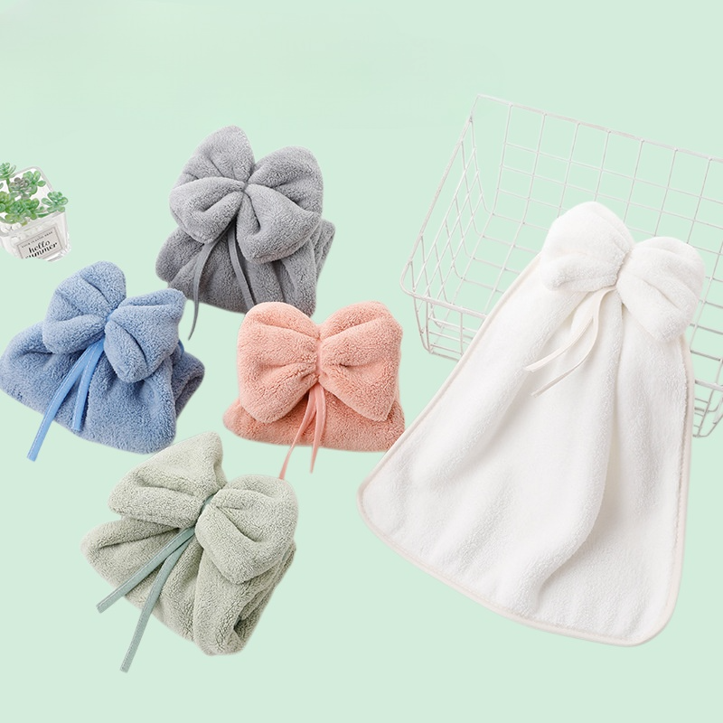 Coral Fleece Handtuch kann aufgehängt werden süß saugfähig schnelltrocknend