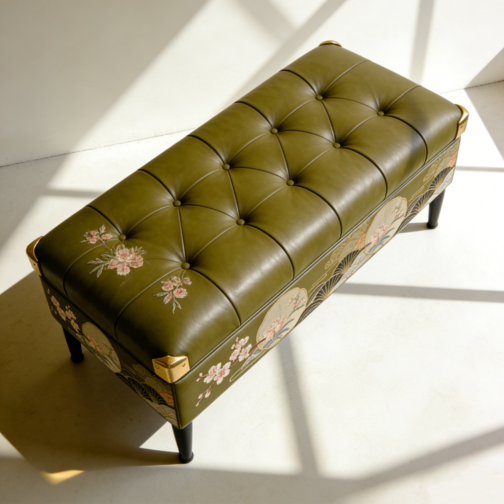 革張りソフトシート換鞋スツール