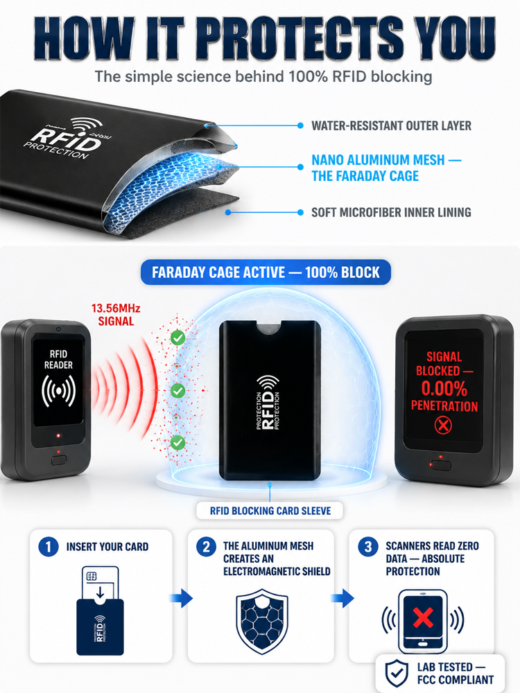 Anti-degaussing and anti-theft cardholder