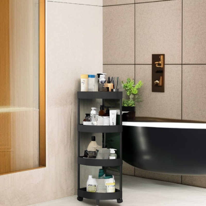 Dreieckiges Badezimmerregal ohne Bohren Mehrstöckiges Eck-Aufbewahrungsregal