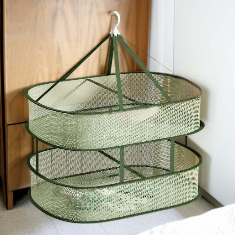 省スペース設計の物干しラック