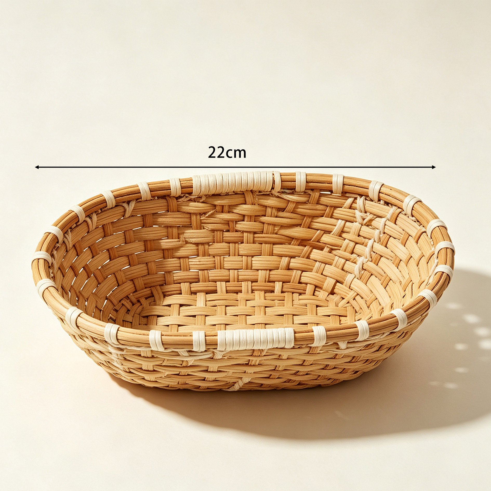 Rustic raw wood storage basket for living room décor