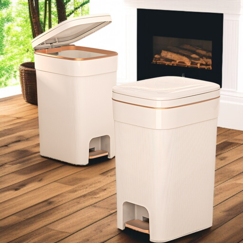 家庭用キッチンゴミ箱縦型パターン大容量ゴミ箱リビングルームバスルームゴミ箱蓋付きトイレゴミ箱寝室大型ゴミ箱高級ゴミ箱