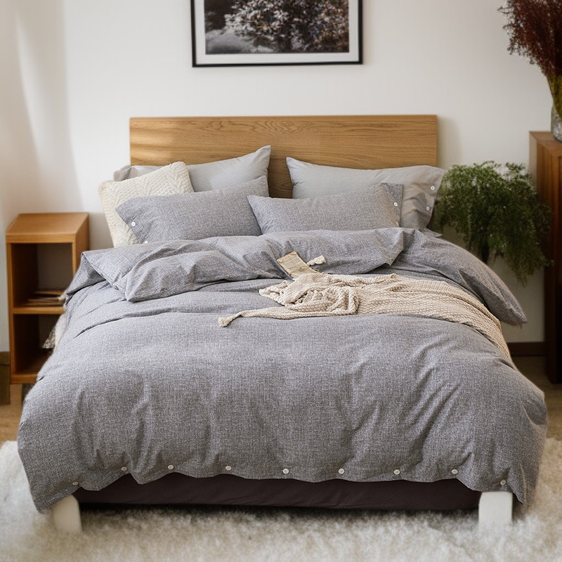 베개 커버와 이불의 디테일