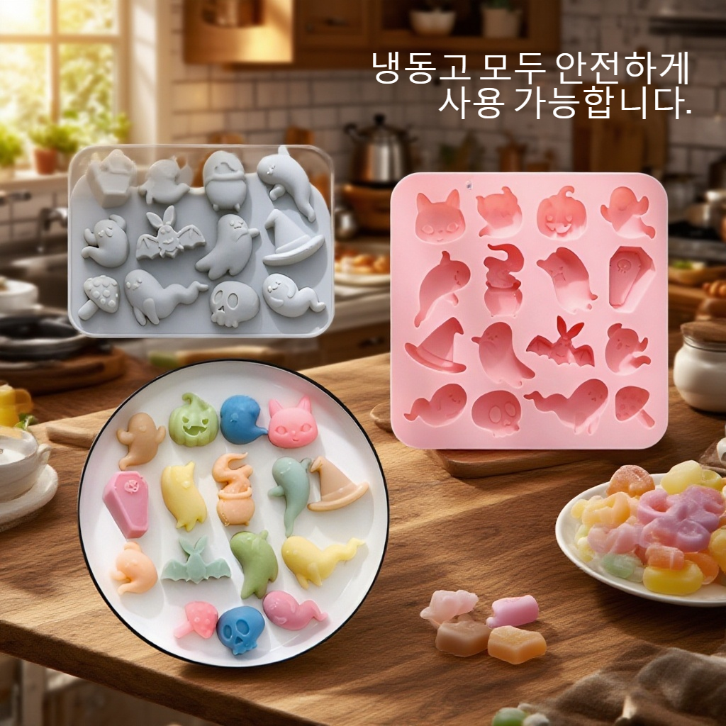 할로윈 테마 스타일링 과자 실리콘 몰드