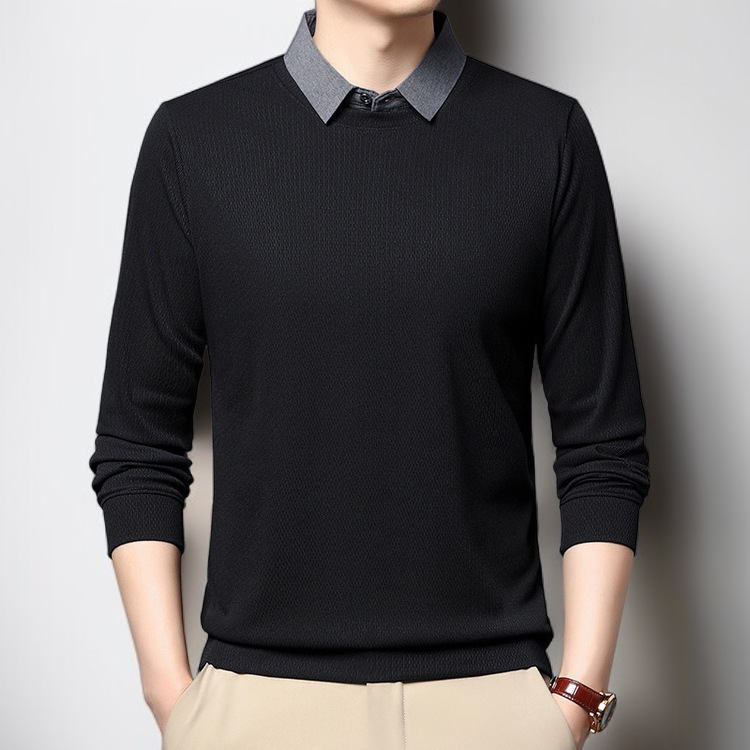 다양한 코디가 가능한 남자 페이크 투피스 셔츠