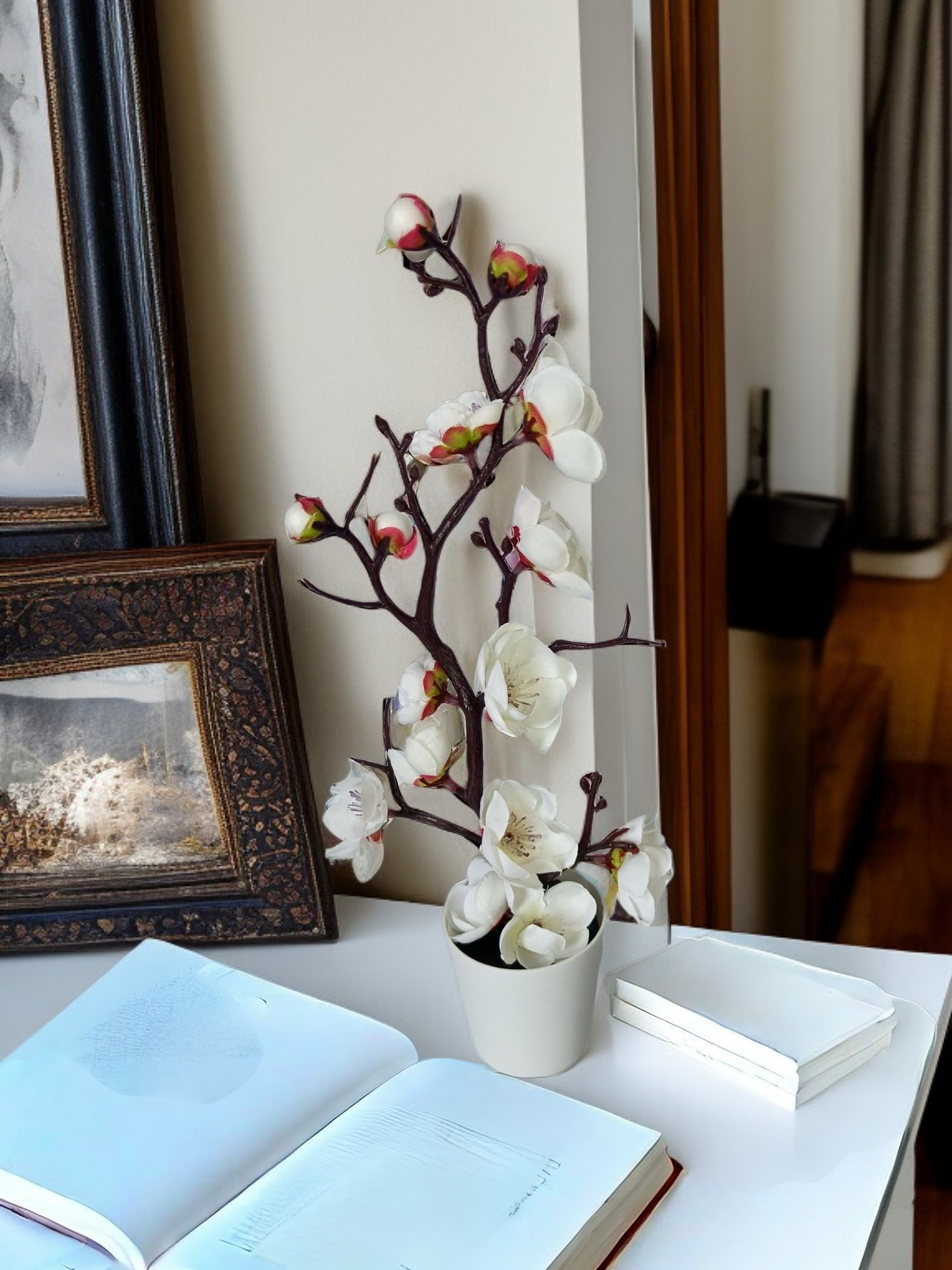 臘梅仿真花適合辦公桌裝飾