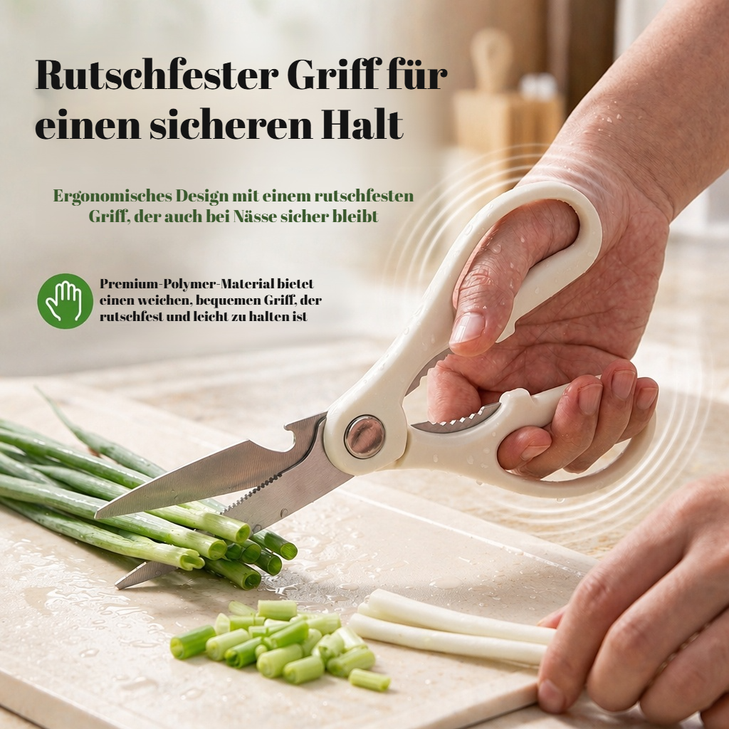 Küchenschere aus Edelstahl, starke Geflügelschere, Fleischschere