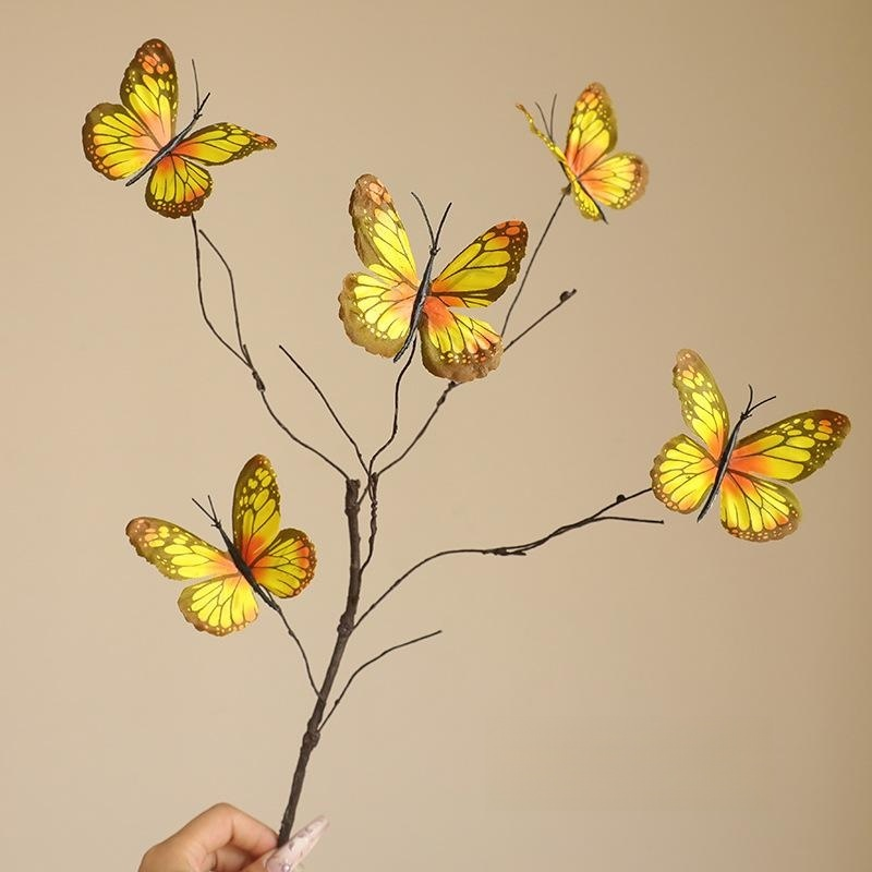 집 장식용 인조 나비 가지