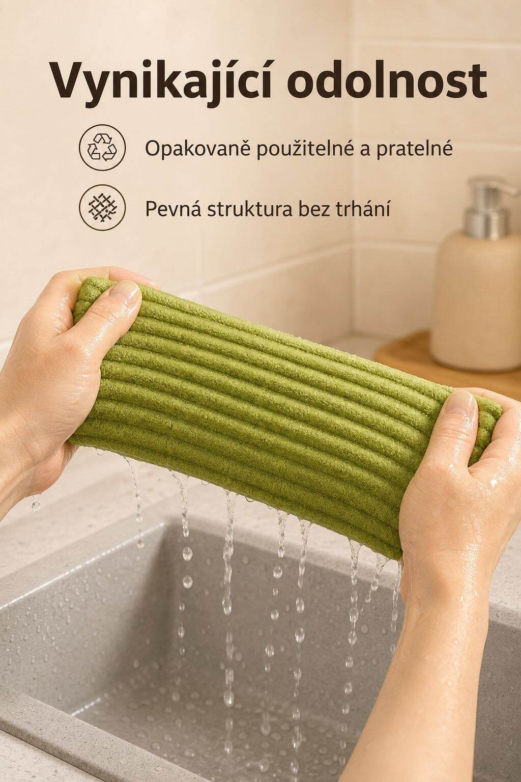 Praktická jednorázová utěrka z přírodního bambusu