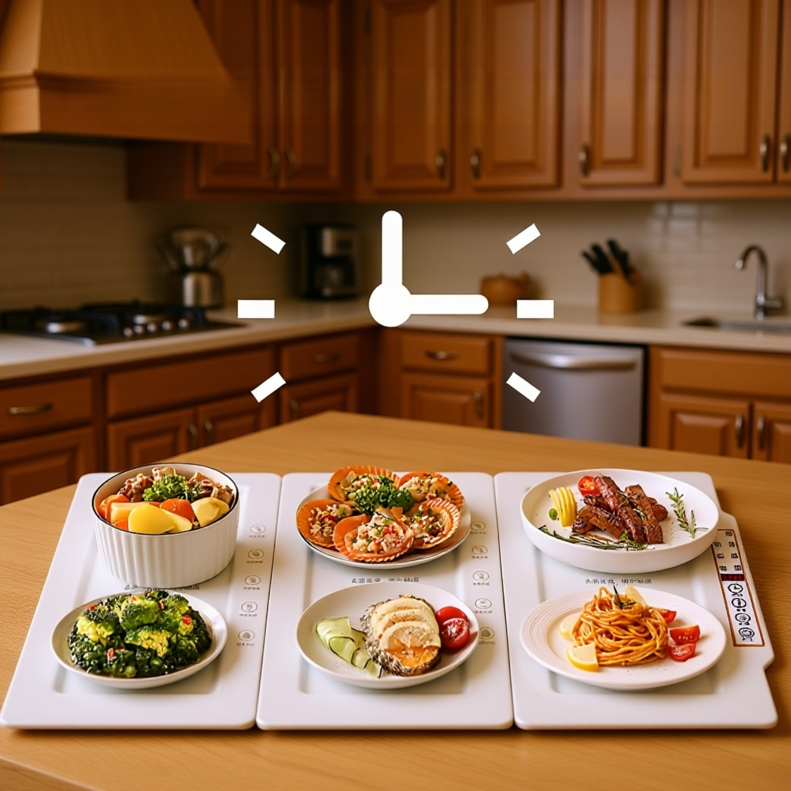 多機能折りたたみ式保温プレート付き家庭用ダイニングテーブル