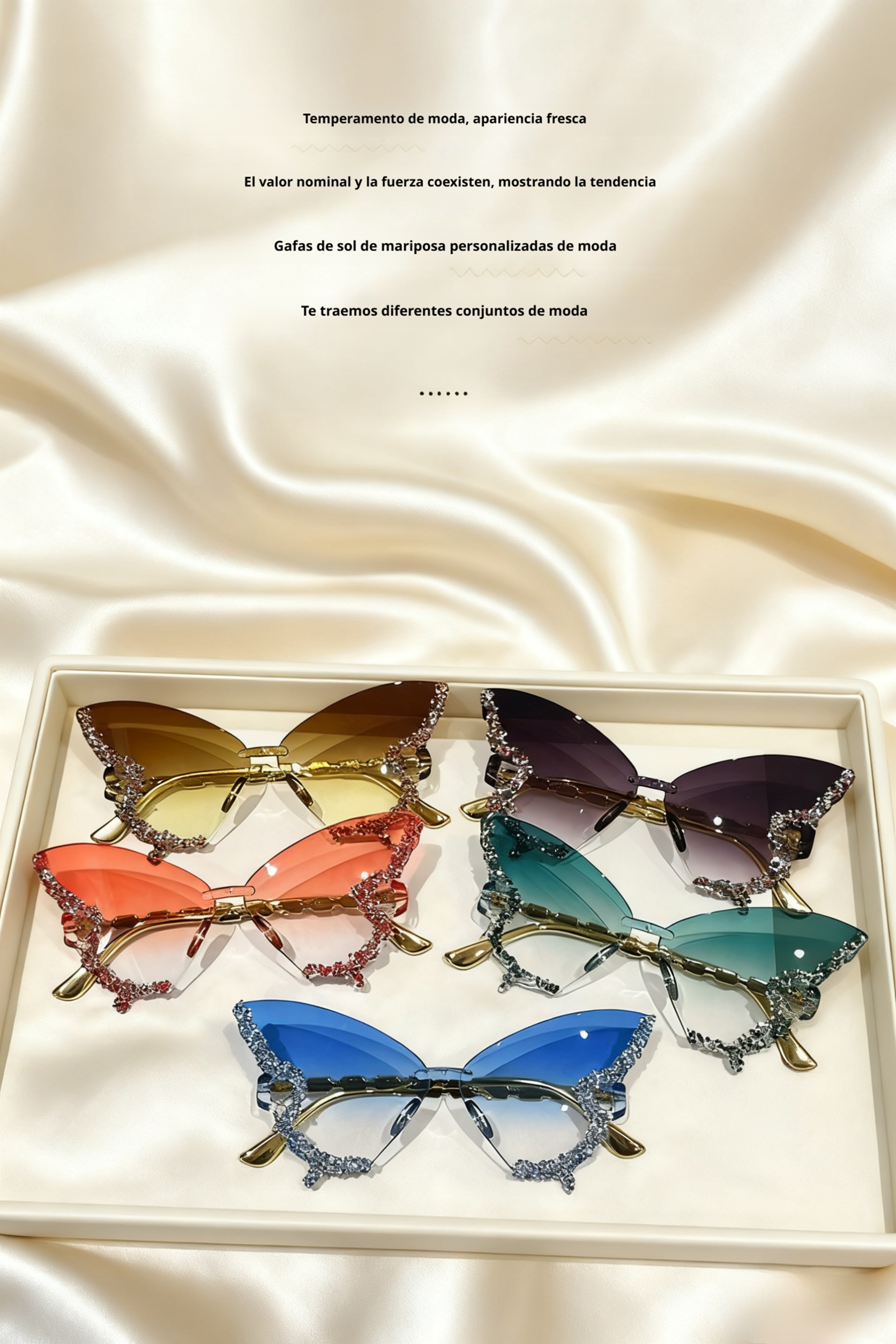 Gafas de sol de moda para mujer diseño mariposa