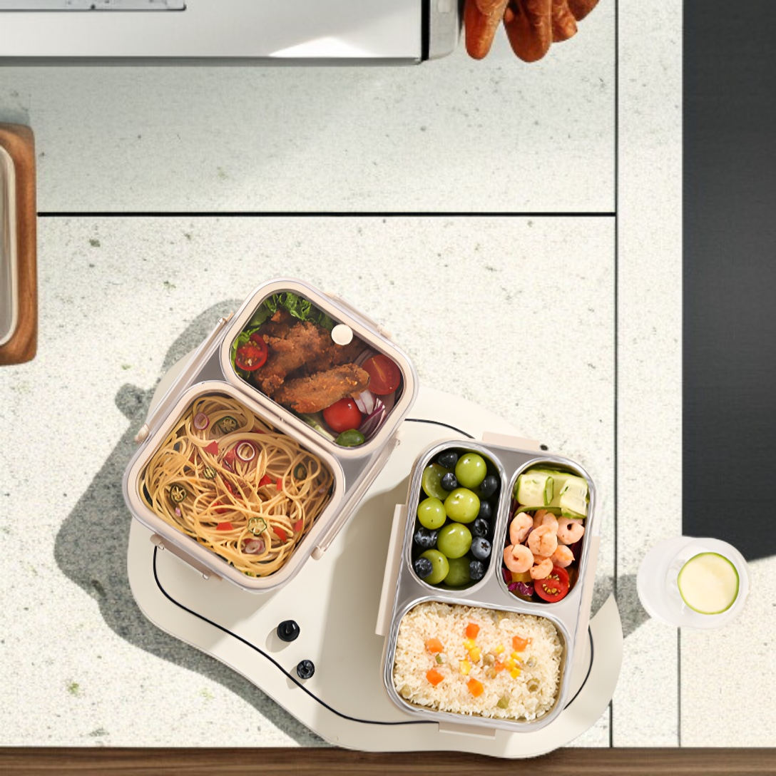 304ステンレススチールランチボックス防臭ランチボックス保温ロックフレッシュ学生オフィスワーカーランチボックスポータブル密閉ランチボックスコンパートメントスクエアランチボックス