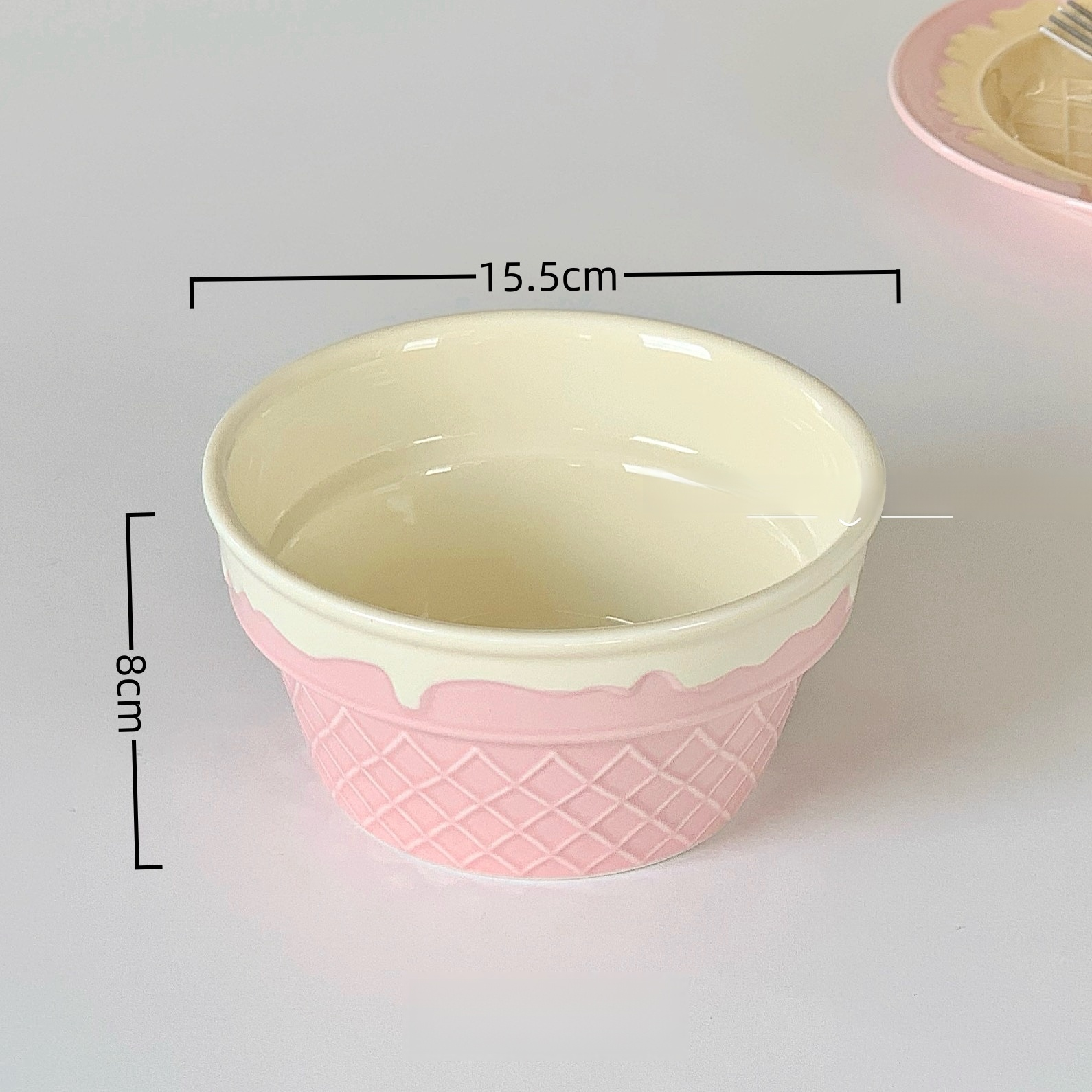 Ensemble de vaisselle en céramique motif crème glacée mignonne