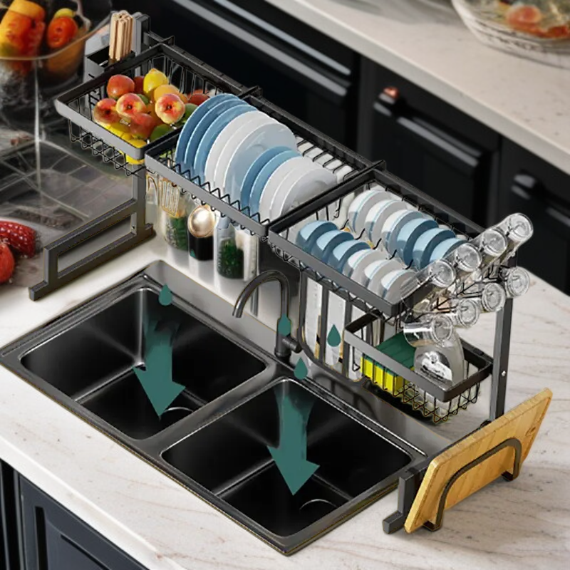 Schwartz Korea Adjustable Stainless Steel 2-Tier Dish Rack