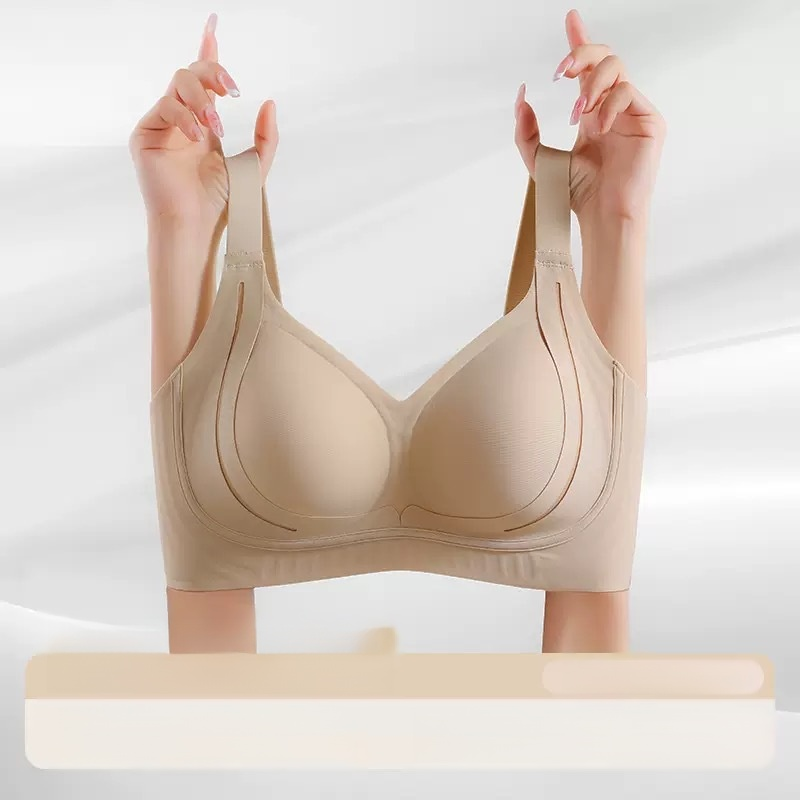 Partitioned Gathered Lifting Wireless Bra