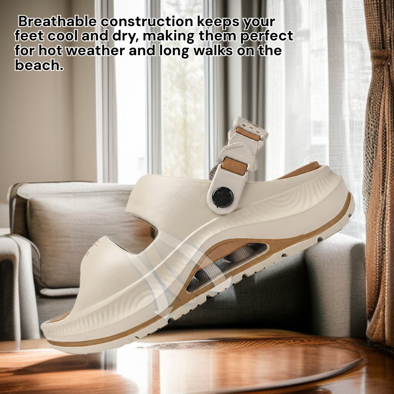 Men's Fashionable Casual Beach Sandals, Summer Soft Sole Non-Slip Home Slippers