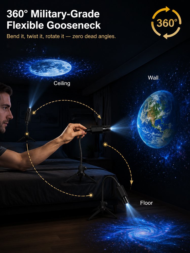 【Strolling through the Starry Sea】Universe Starry Sky Ocean Projection Lamp