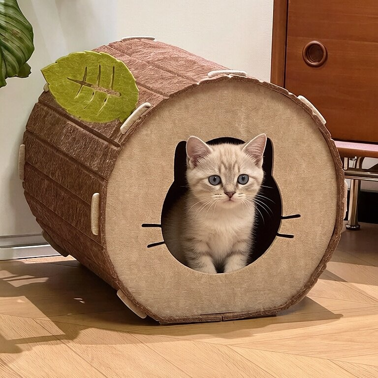 オールシーズン猫ベッド・フェルトツリーホール・別荘タイプ