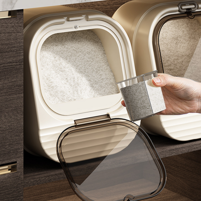 五穀雑穀収納ボックス キャビネット式米・麺収納容器 防虫防湿ペット用米桶