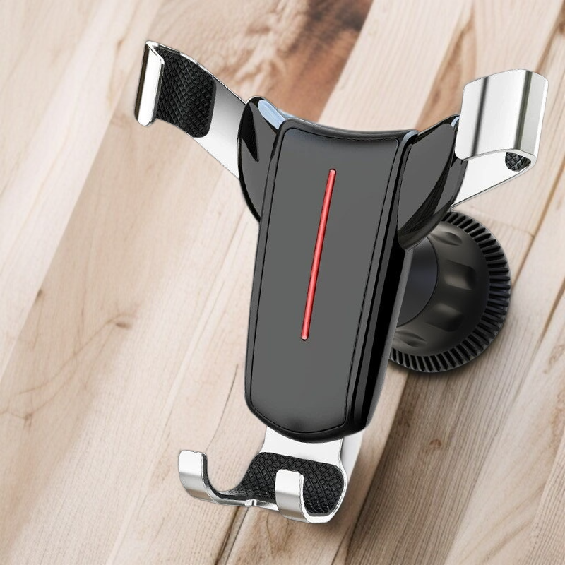 アップグレードされた滑り止めシリコーン衝撃吸収カーマウント 多機能重力フック式エアベントアルミ合金ブラケット アップグレードされた滑り止めシリコンカーガード