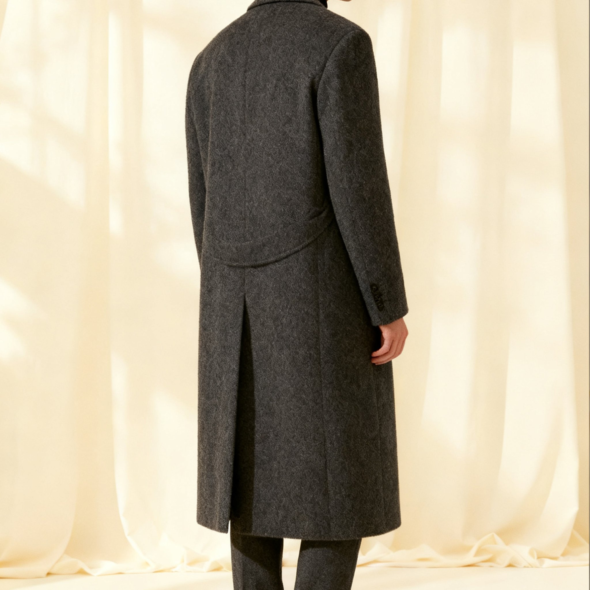 블랙 분위기 롱코트 