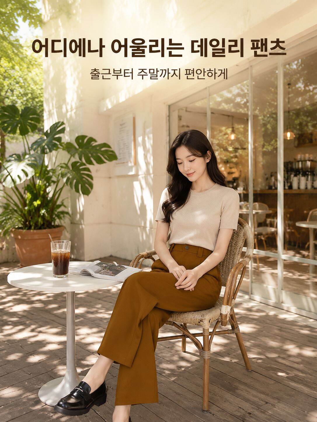 여름 슬랙스 무바지 밴딩 풍선 캐주얼 팬츠녀 무바지 와이드 슬림핏 팬츠