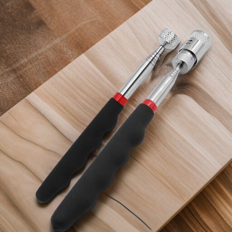 鉄吸着ロッド、磁気吸着ロッド、LEDライト付き伸縮式ピックアップマグネット、金属部品用マグネットツールピックアップ