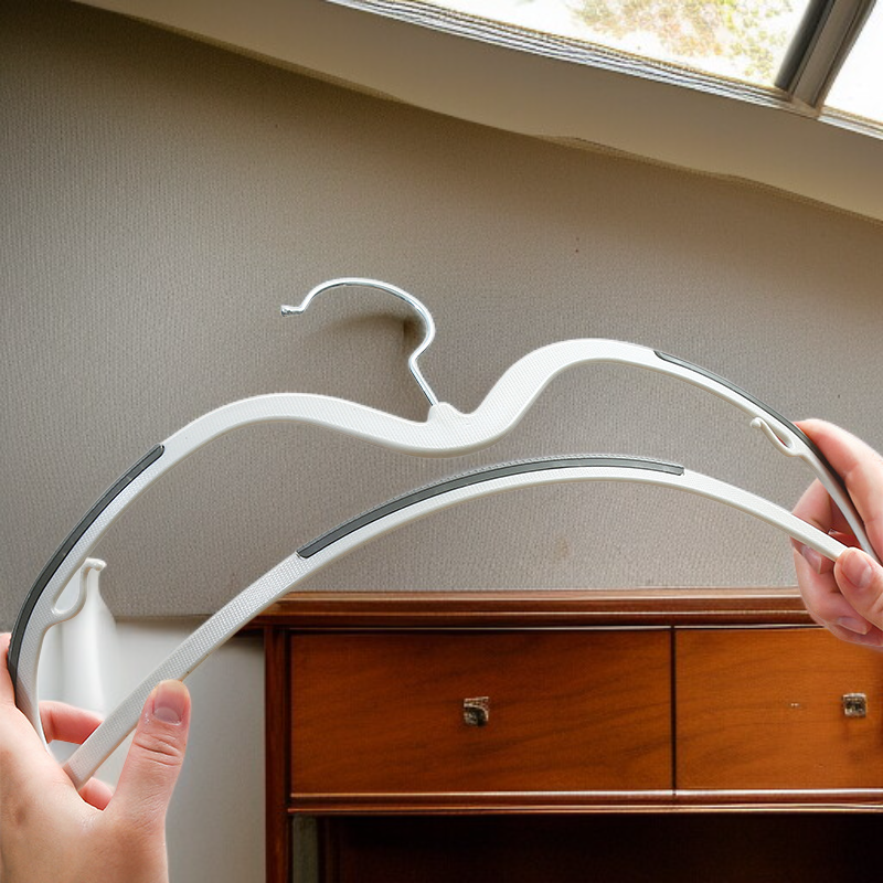 Set de 10 perchas compactas para ropa, antideslizantes y sin marcas, ahorra espacio